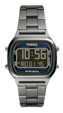 Fossil Retro Digital Black Dial Black Steel Strap Watch for Men - FS5846