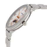 Fossil Jacqueline Multifunction Moonphase White Dial Silver Steel Strap Watch for Women - ES5164