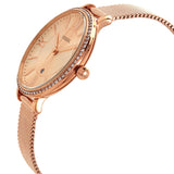 Fossil Jacqueline Quartz Rose Gold Dial Rose Gold Mesh Strap Watch for Women - ES4628