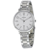 Fossil Jacqueline White Dial Silver Steel Strap Watch for Women - ES3969