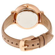 Fossil Jacqueline White Dial Brown Leather Strap Watch for Women - ES3487