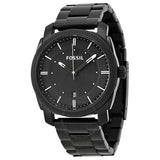 Fossil Machine Black Dial Black Steel Strap Watch for Men - FS4775