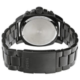 Fossil Machine Chronograph Black Dial Black Steel Strap Watch for Men - FS4927