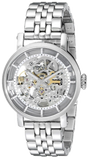 Fossil Boyfriend Automatic Skeleton Silver Dial Silver Steel Strap Watch for Women - ME3067