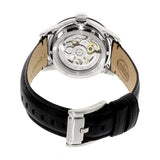 Fossil Townsman Automatic Skeleton White Dial Black Leather Strap Watch for Men - ME3085
