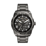 Fossil Bronson Automatic Skeleton Black Dial Grey Steel Strap Watch for Men - ME3255