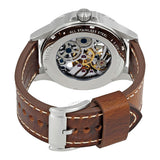 Fossil Forrester Automatic Skeleton Grey Dial Brown Leather Strap Watch for Men - ME3178