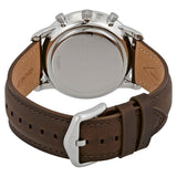 Fossil Neutra Chronograph White Dial Brown Leather Strap Watch for Men - FS5380