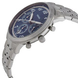 Fossil Neutra Chronograph Blue Dial Silver Steel Strap Watch for Men - FS6025