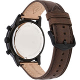 Fossil Townsman Chronograph Black Dial Brown Leather Strap Watch for Men - FS5437