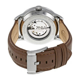 Fossil Townsman Automatic Black Dial Brown Leather Strap Watch for Men - ME3061