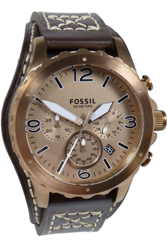Rose Gold Fossil Herrenuhr Grant Automatik Fossil Nate Chronograph