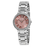 Fossil Virginia Pink Dial Silver Steel Strap Watch for Women - ES3504