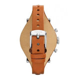 Fossil Original Boyfriend Sport Chronograph Beige Dial Brown Leather Strap Watch for Women - ES4046