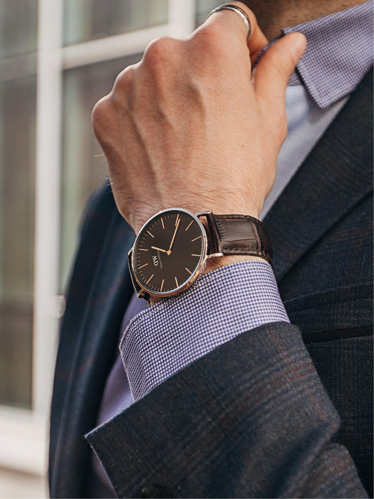 Daniel Wellington Classic Reading Black Dial Black Leather Strap