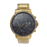 Tommy Hilfiger Daniel Chronograph Black Dial Gold Steel Strap Watch For Men - 1791978