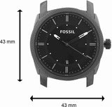 Fossil Machine Chronograph Black Dial Grey Steel Strap Watch for Men - FS4774