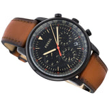 Fossil Goodwin Luggage Chronograph Black Dial Brown Leather Strap Watch for Men - FS5501