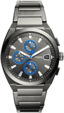 Fossil Everett Chronograph Grey Dial Grey Steel Strap Watch for Men - FS5830