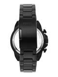 Fossil Bronson Chronograph Black Dial Black Steel Strap Watch for Men - FS5876