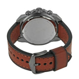 Fossil Bronson Chronograph Grey Dial Brown Leather Strap Watch for Men - FS5855