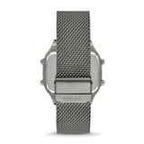 Fossil Retro Digital Purple Dial Grey Mesh Strap Watch for Men - FS5888