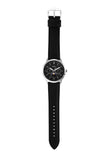 Fossil Neutra Minimalist Moonphase Black Dial Black Leather Strap Watch for Men - FS5904