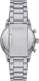 Fossil Sport Tourer Chronograph Green Dial Silver Steel Strap Watch for Men - FS6048