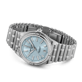 Breitling Chronomat 36 Diamonds Blue Dial Silver Steel Strap Watch for Women - G10380591C1G1