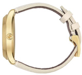 Gucci G Timeless Quartz White Dial White Leather Strap Watch For Women - YA1264033A