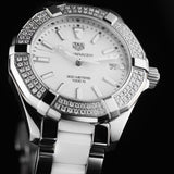 Tag Heuer Aquaracer Diamonds White Dial Two Tone Steel Strap Watch for Women - WAY131F.BA0914