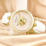 Versace Palazzo Empire White Dial White Leather Strap Watch for Women - VCO040017