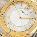 Versace Hellenyium Green Dial Two Tone Steel Strap Watch for Women - VEVH00620