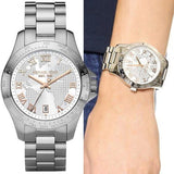 Michael Kors Layton Silver Dial Silver Steel Strap Watch for Women - MK5958