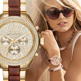 Michael Kors Wren Gold Dial Two Tone Steel Strap Watch for Women - MK6294