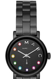 Marc Jacobs Baker Black Dial Black Steel Strap Watch for Women - MBM3425