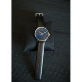 Calvin Klein High Noon Quartz Blue Dial Black Leather Strap Watch for Men - K8M211CN