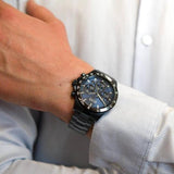 Hugo Boss Hero Sport Lux Chronograph Blue Dial Blue Steel Strap Watch for Men - 1513758