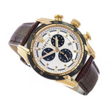 Versace V-Ray Chronograph Quartz White Dial Brown Leather Strap Watch For Men - VE2I00221