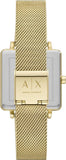 Armani Exchange Lola Quartz Gold Dial Gold Mesh Strap Watch For Women - AX5801