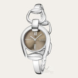 Gucci Horsebit Collection Quartz Brown Dial Silver Steel Strap Watch For Women - YA139501