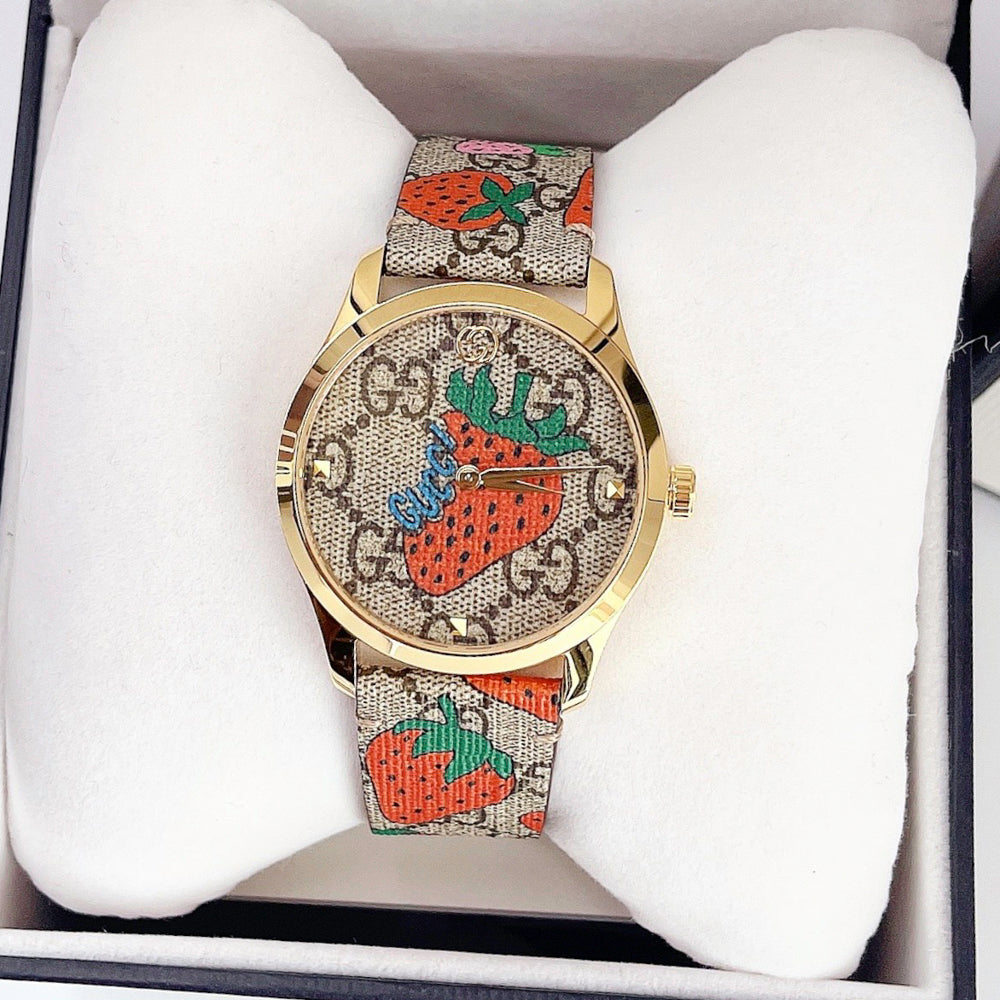 đồng Hồ Ya1264133 Gucci G Timeless Brown Dial Brown Leather Strap