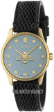 Gucci G Timeless Quartz Blue Dial Black Leather Strap Watch For Men - YA1265018