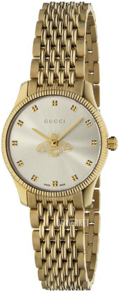 Gucci G Timeless Mother of Pearl Dial Gold Steel Strap Watch For Women
