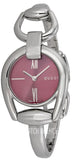 Gucci Horsebit Quartz Red Dial Silver Steel Strap Watch For Women - YA139502