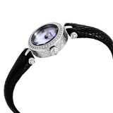 Gucci Diamantissima Diamonds Mother of Pearl Dial Black Leather Strap Watch For Women - YA141511