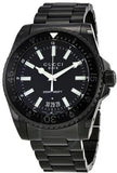 Gucci Dive Quartz Black Dial Black Steel Strap Watch For Men - YA136205