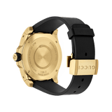 Gucci Dive Quartz Black Dial Black Rubber Strap Watch For Men - YA136219