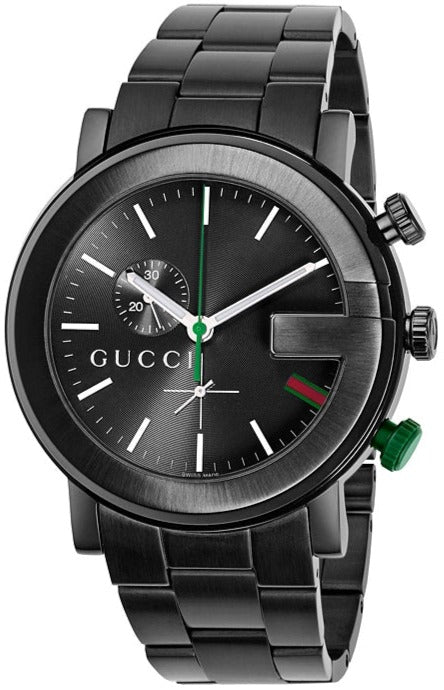 GUCCI グッチ 自動巻き 腕時計 メンズ ステンレス Gucci G Chrono Black Dial Black Steel Strap Watch For Men - YA101331
