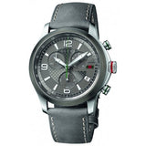 Gucci G Timeless Chronograph Grey Dial Grey Leather Strap Watch For Men - YA126242